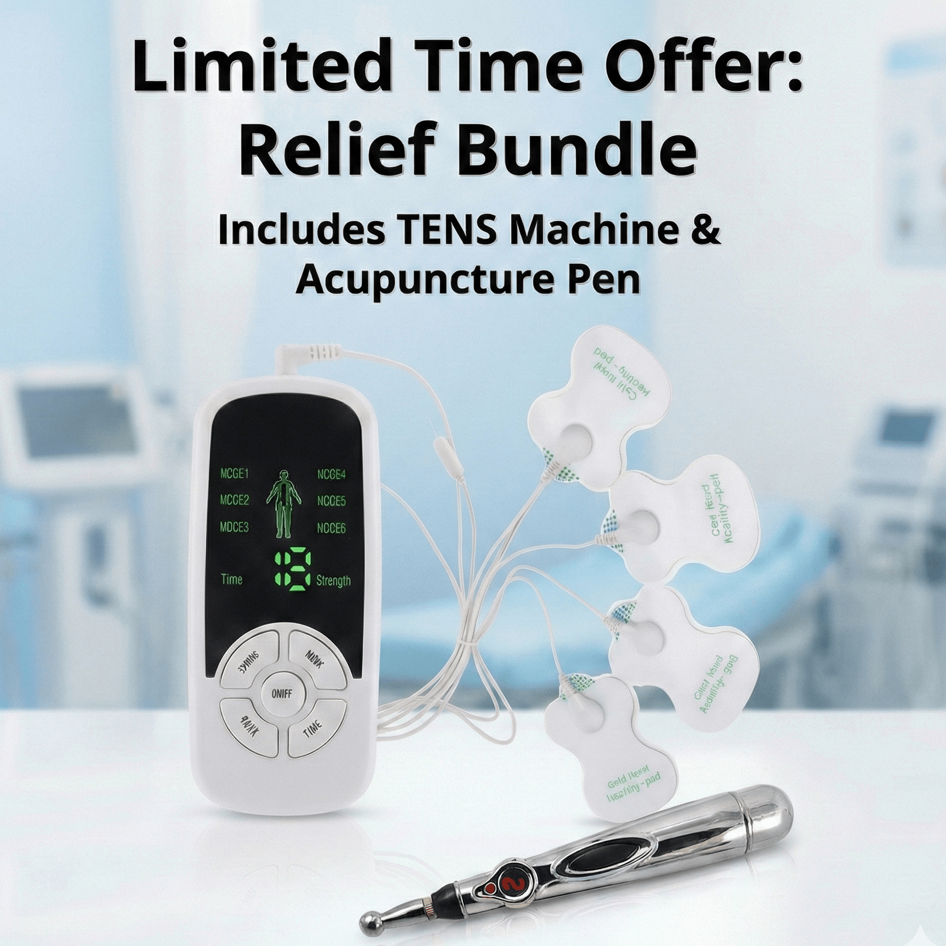 Dr. Meridian TENS + EMS Stimulator - Full Body Pain Relief - Dr Meridian