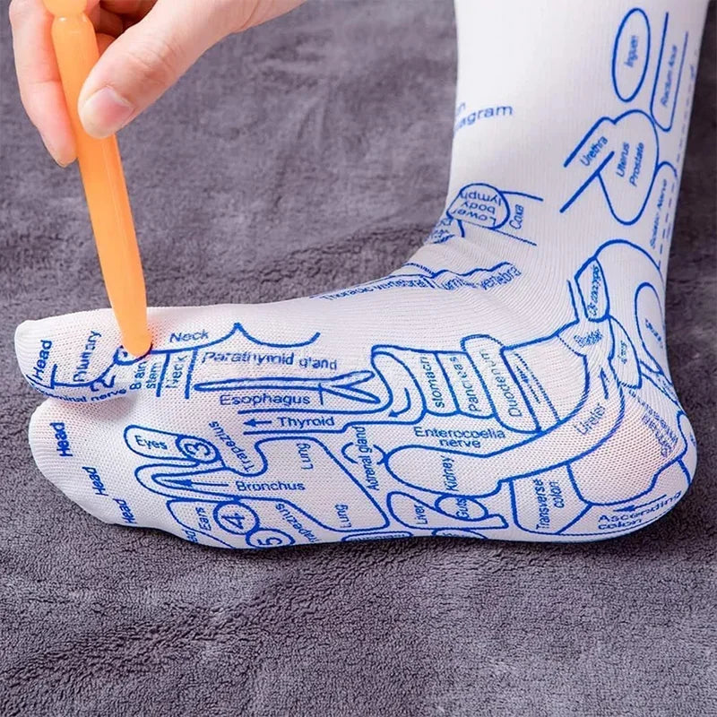 Dr. Meridian Reflexology Socks + Massage Tool