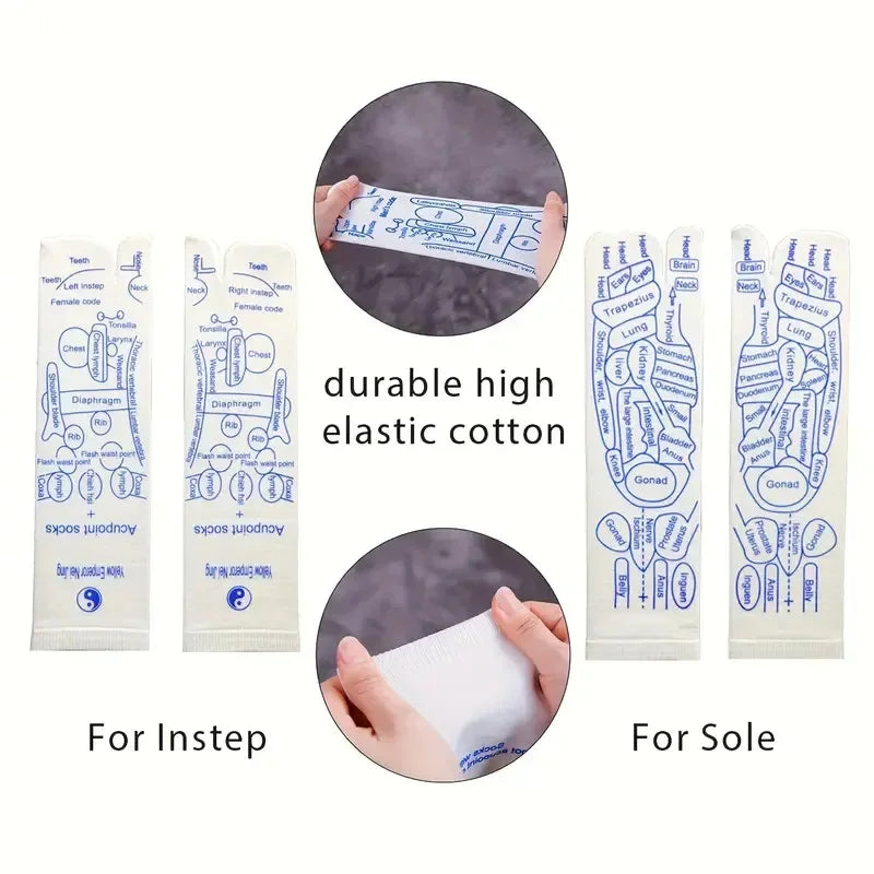 Dr. Meridian Reflexology Socks + Massage Tool